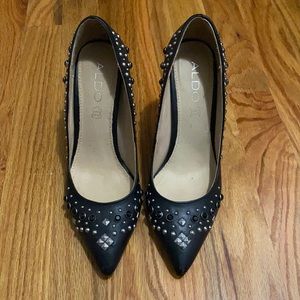 Black Aldo studded pumps, US size 6.5. Good condition